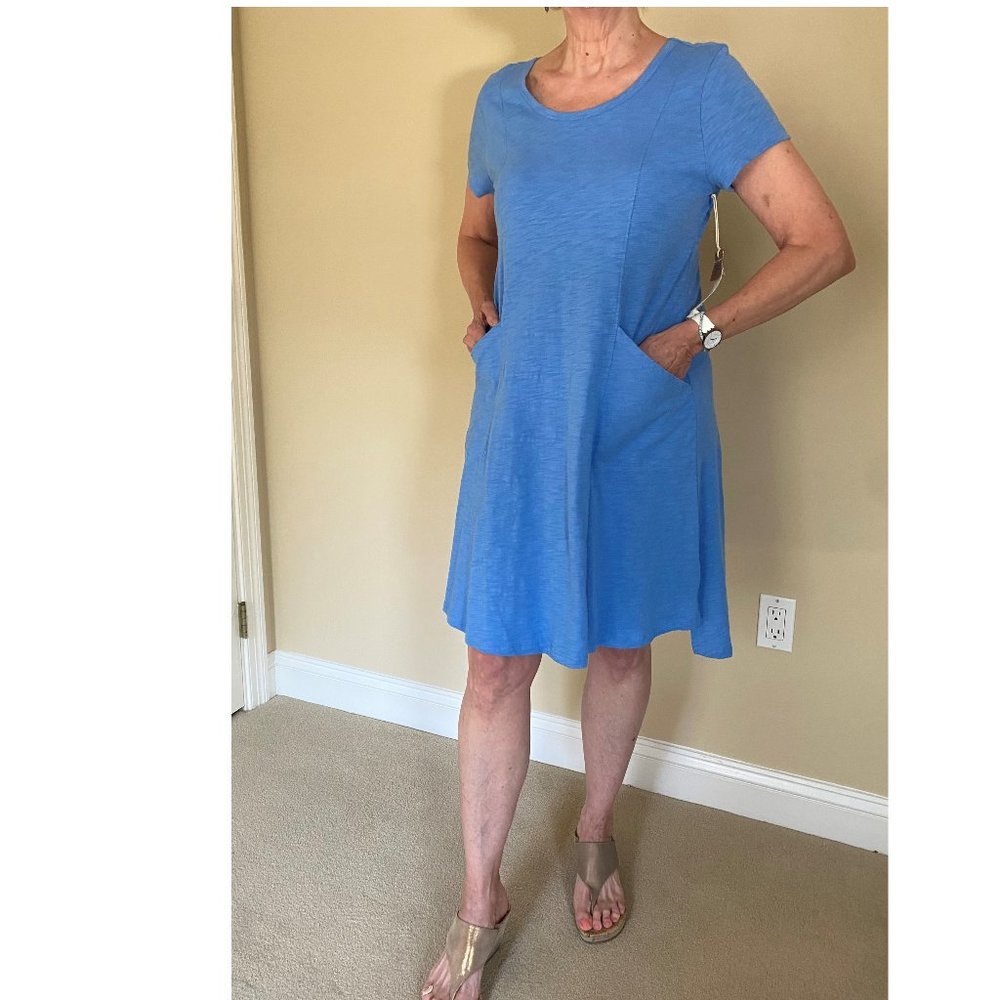casual blue knit  ESCAPE dress size M